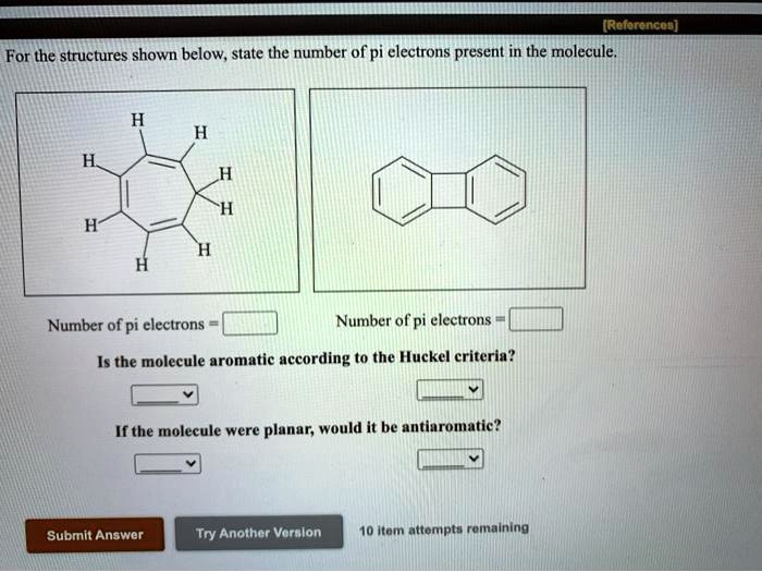 SOLVED [Reference] For the structures shown below, state the number of