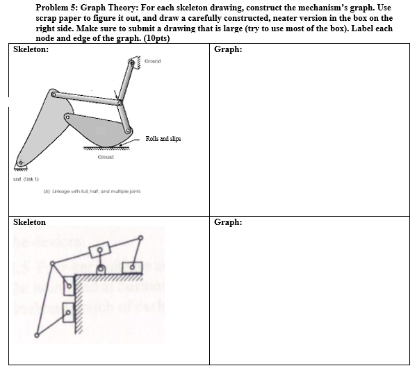 SOLVED: Problem 5: Graph Theory: For each skeleton drawing, construct ...