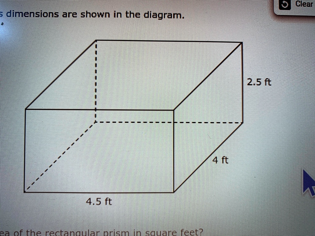 SOLVED: A rectangular prism and its dimensions are shown in the diagram ...