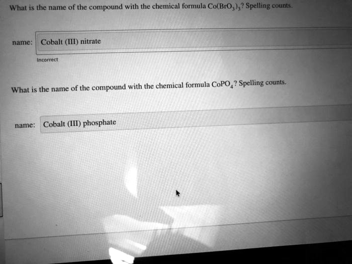 What is the name of the compound with the chemical formula Co(BrO2)3