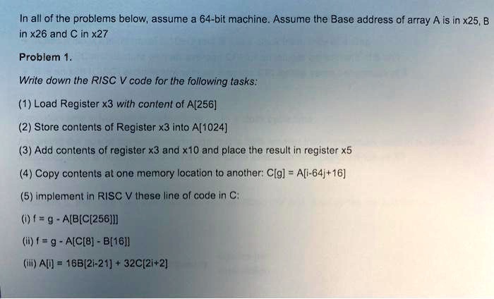SOLVED: In all of the problems below, assume a 64-bit machine. Assume ...