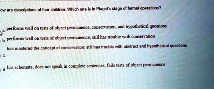 Piaget tests online