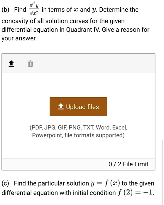 b find in terms of and y determine the dx concavity of all solution ...