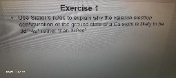Exercise 1
- Jse Sinter's rules to explaia stry the usienca sinctron