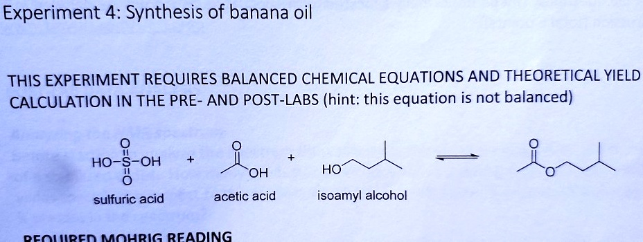 banana oil experiment