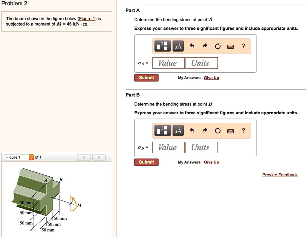 SOLVED: Problem 2 Part A The beam shown in the figure below (Figure 1 ...