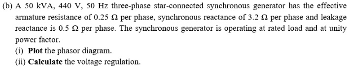 b a 50 kva 440 v 50 hz three phase star connected synchronous generator ...