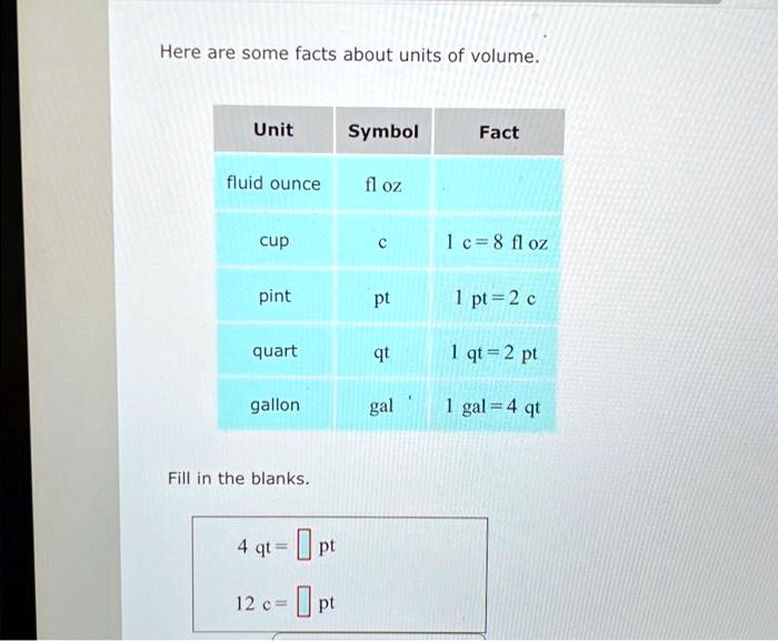 SOLVED: Convert 10 pints into cubic feet. Round your answer to the nearest  hundredth: #Note: you must use these exact conversion factors to get this  question right. 1 cup (cup) = 8