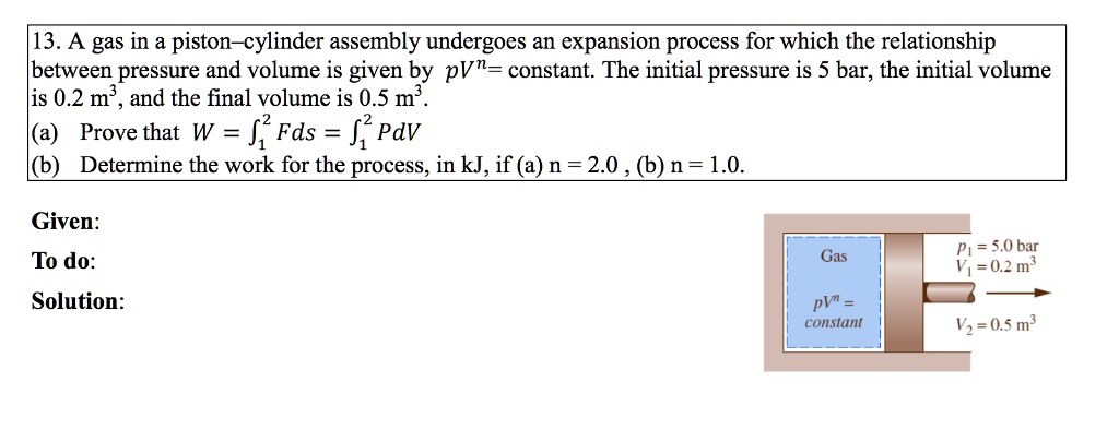 VIDEO Solution: 13. A Gas In A Piston-cylinder Assembly Undergoes An ...