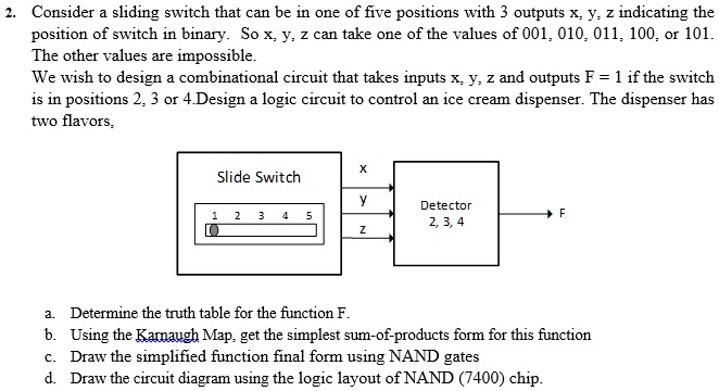2. Consider a sliding switch that can be in one of five positions with ...