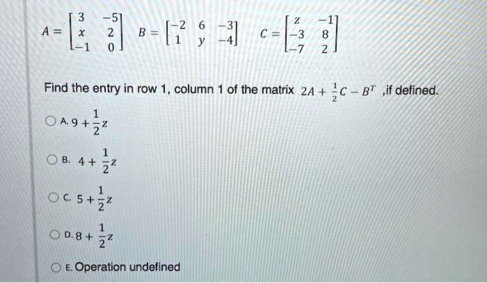 VIDEO solution: B = [12 77 4], A = [undefined], Find the entry in row 1 ...