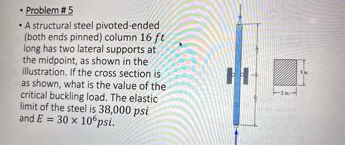 SOLVED: Problem #5: A structural steel pivoted-ended (both ends pinned ...