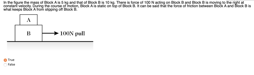 in the figure the mass of block a is 5 kg and that f block b is 10 kg there is force of 00 n acting on block b and block b is moving to the during the course of motion block ais static on t 13471