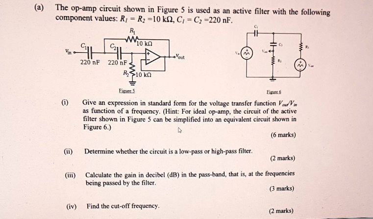 (a) The op-amp circuit shown in Figure 5 is used as an...