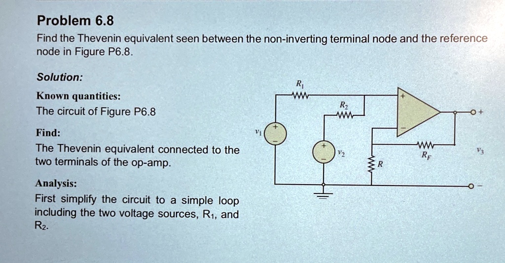 Non Inverting Node Vs Inverting Node problem 68 find the thevenin equivalent seen between the non inverting ...