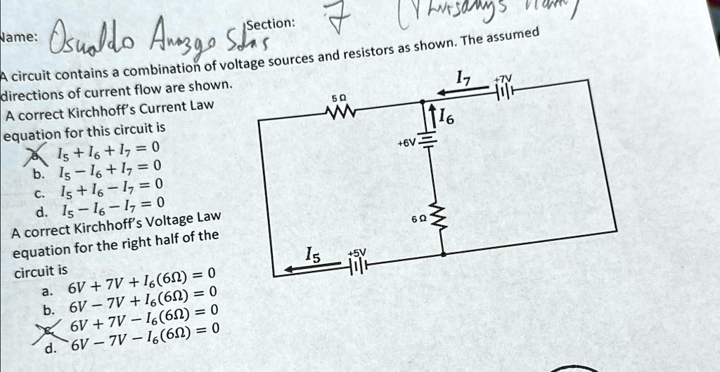 A circuit contains a combination of voltage sources and resistors as ...