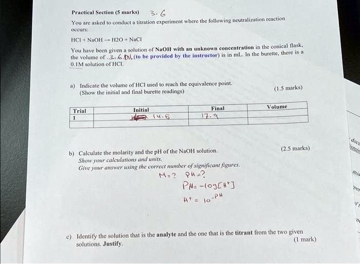 SOLVED Practical Section (5 marks) 36 You are asked to conduct a