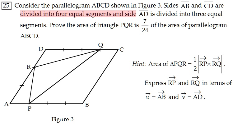 SOLVED Consider the parallelogram ABCD shown in Figure 3. Sides