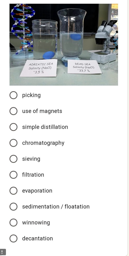 SOLVED 'Identify what separating technique is shown in each picture