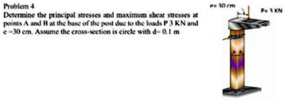 SOLVED: Determine the principal stresses and maximum shear stresses at ...