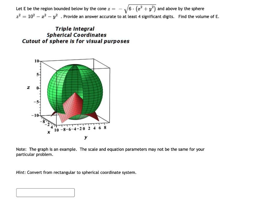 SOLVED Let E be the region bounded below by the cone z = (x y2 ) and