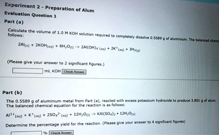 chemical equation balancer alum