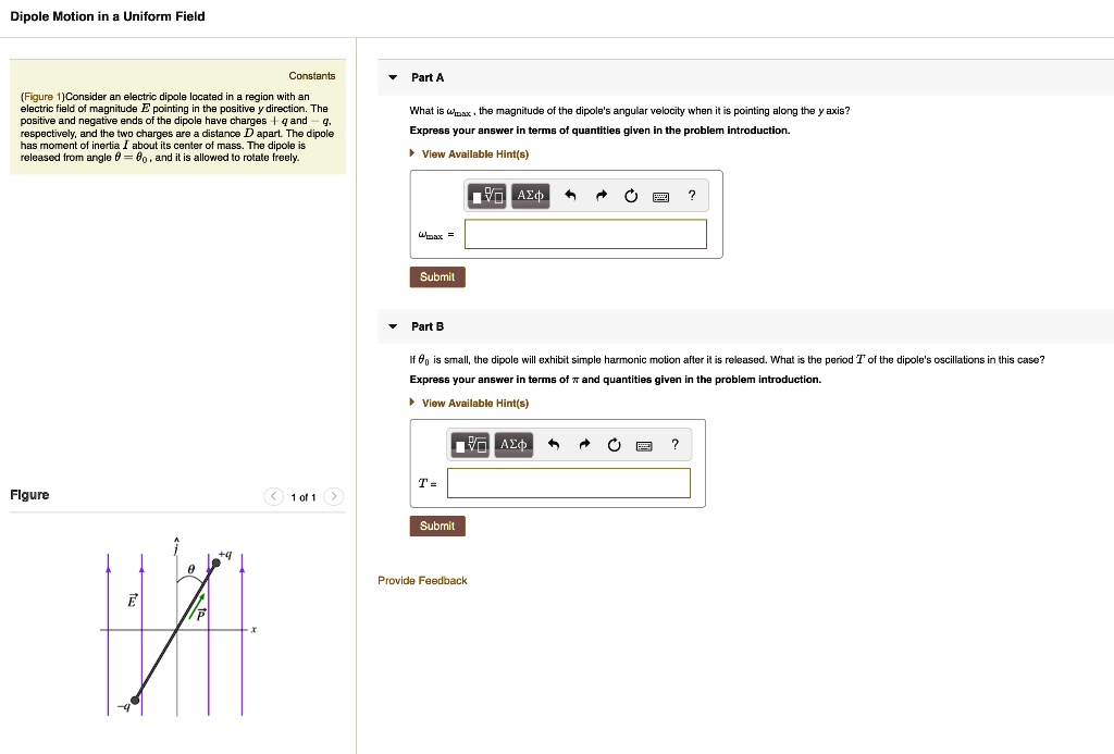(Figure 1)Consider an electric dipole located in a region with an ...