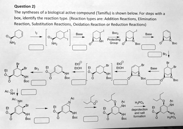 Question 2) The synthesis of a biologically active compound (Tamiflu ...