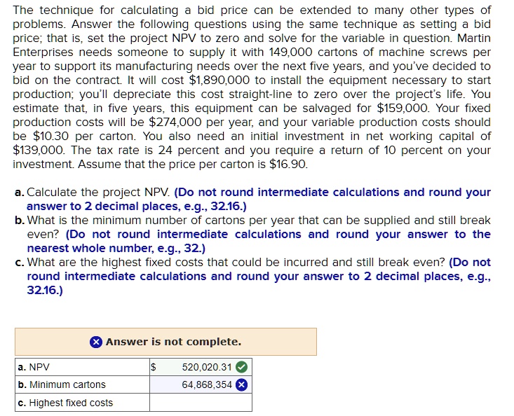 SOLVED I need help finding the Minimum cartons and the highest fixed