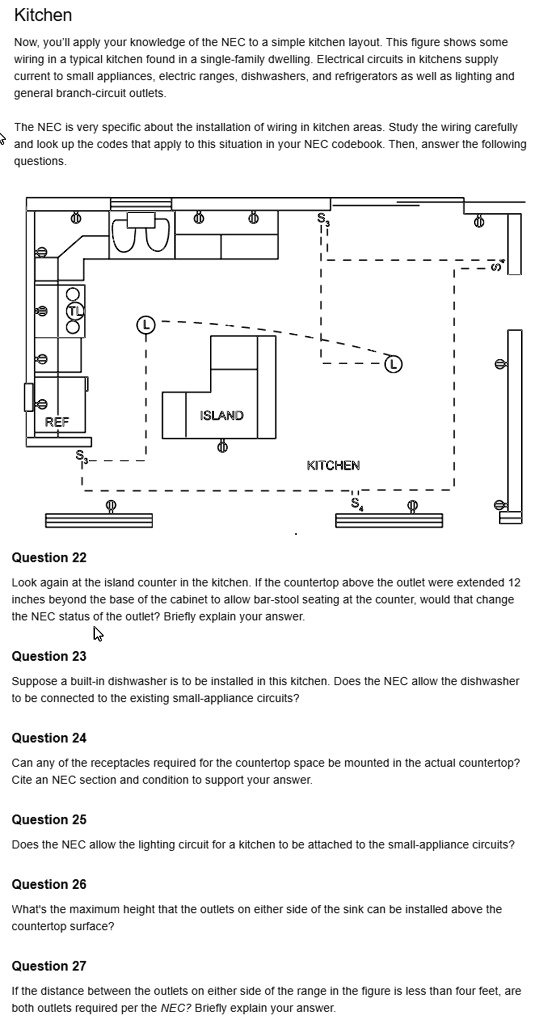 SOLVED Kitchen wiring in a typical kitchen found in a singlefamily