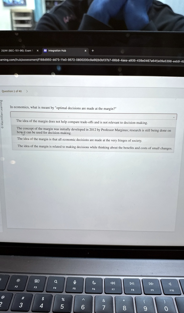 [GET ANSWER] macmillan learning 25wi bec 151 96 exam 1 x integration ...