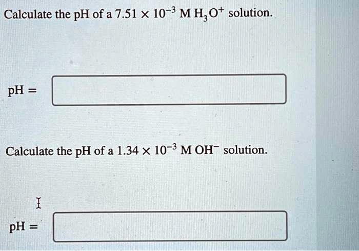 calculate ph of a 1.0 x 10 8 m solution of hcl