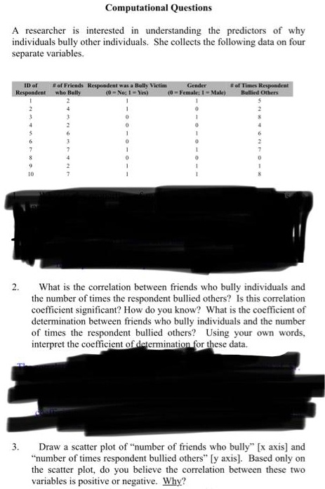 Video Solution: Computational Questions A Researcher Is Interested In 