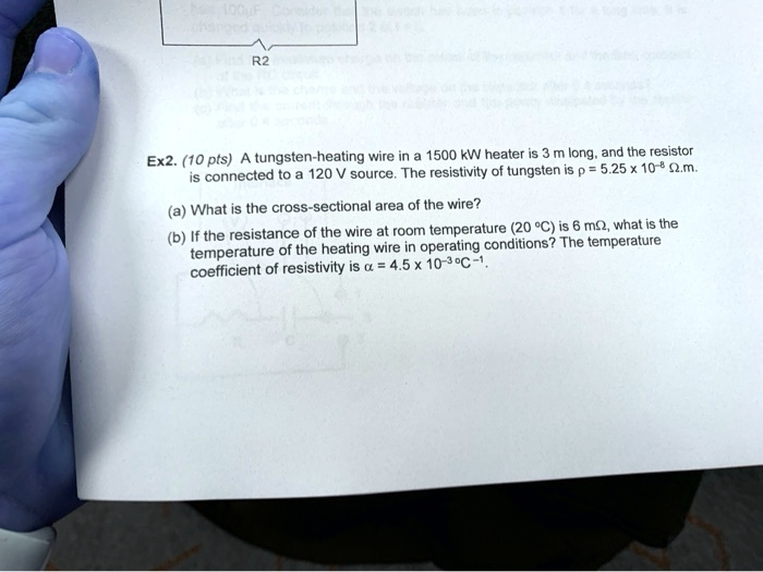 SOLVED tungstenheating wire in 1500 KW heater is m long and the