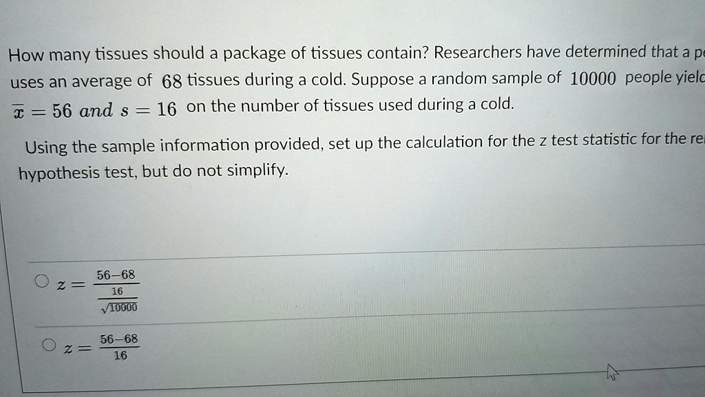 How many tissues should a package of tissues contain?… SolvedLib