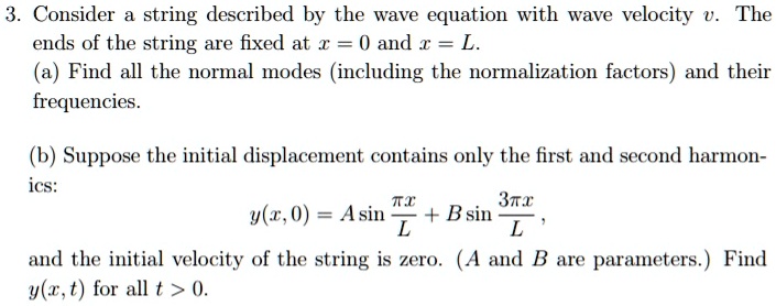 SOLVED: Consider a string described by the wave equation with wave ...