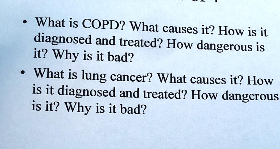 SOLVED: 'What Is COPD? What Causes It? How Is It Diagnosed And Treated ...