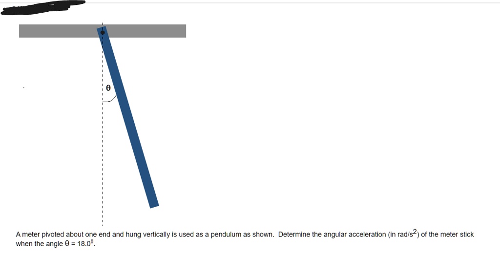 A meter pivoted about one end and hung vertically is used as pendulum