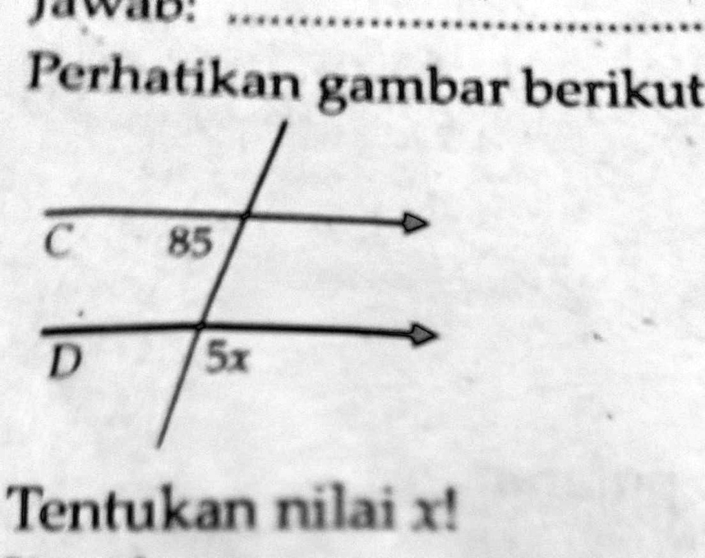 SOLVED: Tentukan Nilai X Pada Gambar Uatada Perhatikan Gambar Berikut ...