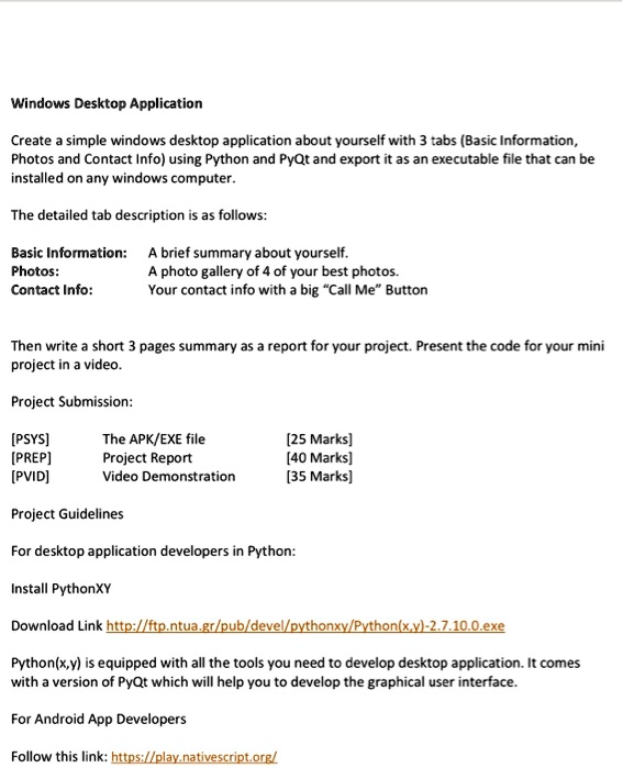 Text: Windows Desktop Application Create a simple Windows desktop ...