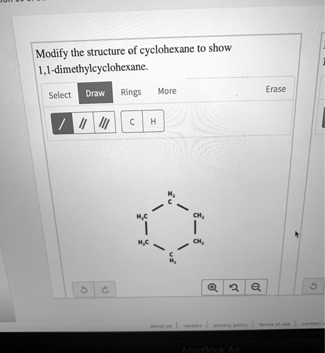SOLVED Modify the structure of cyclohexane to show 1,1