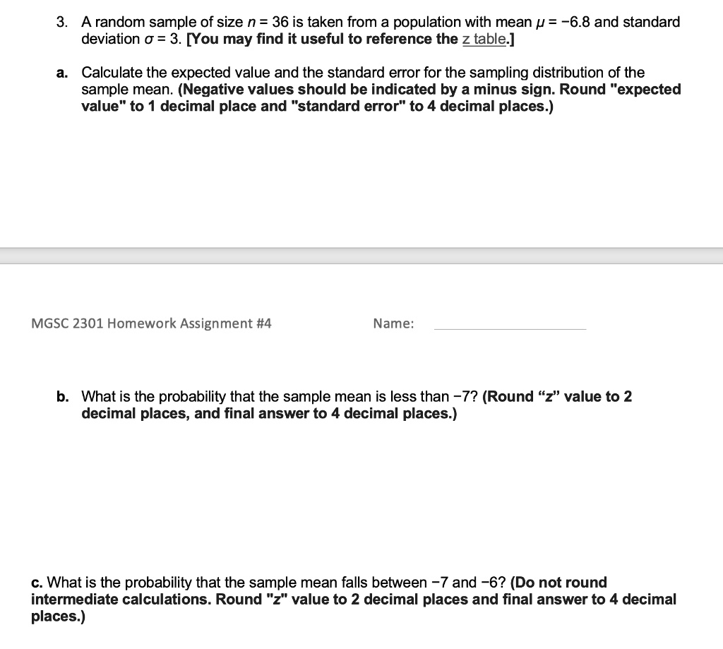 a random sample of size n 36 is taken from a population with mean p 68 ...