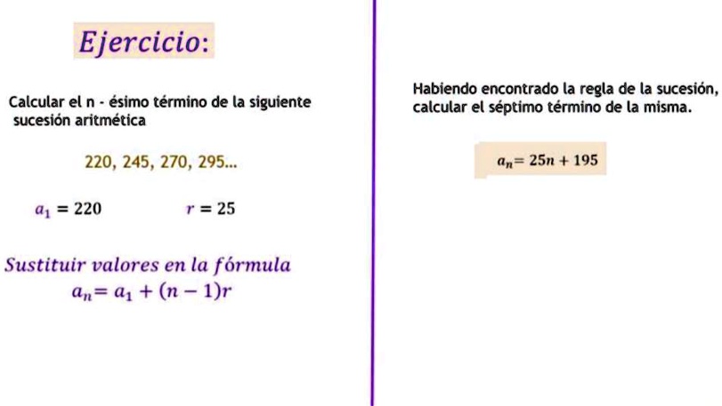 SOLVED: Alguien me ayuda, es una sucesión aritmética... se los ...