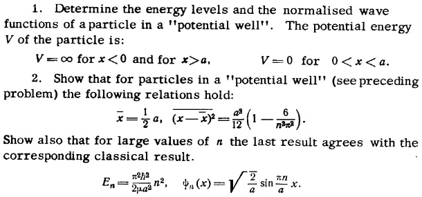 SOLVED: Determine the energy levels and the normalized wave functions ...