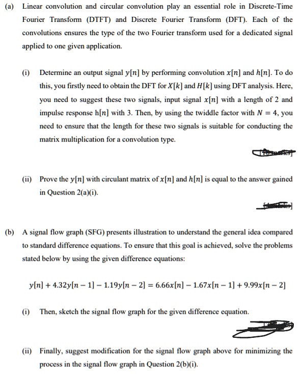 SOLVED: Linear convolution and circular convolution play an essential ...