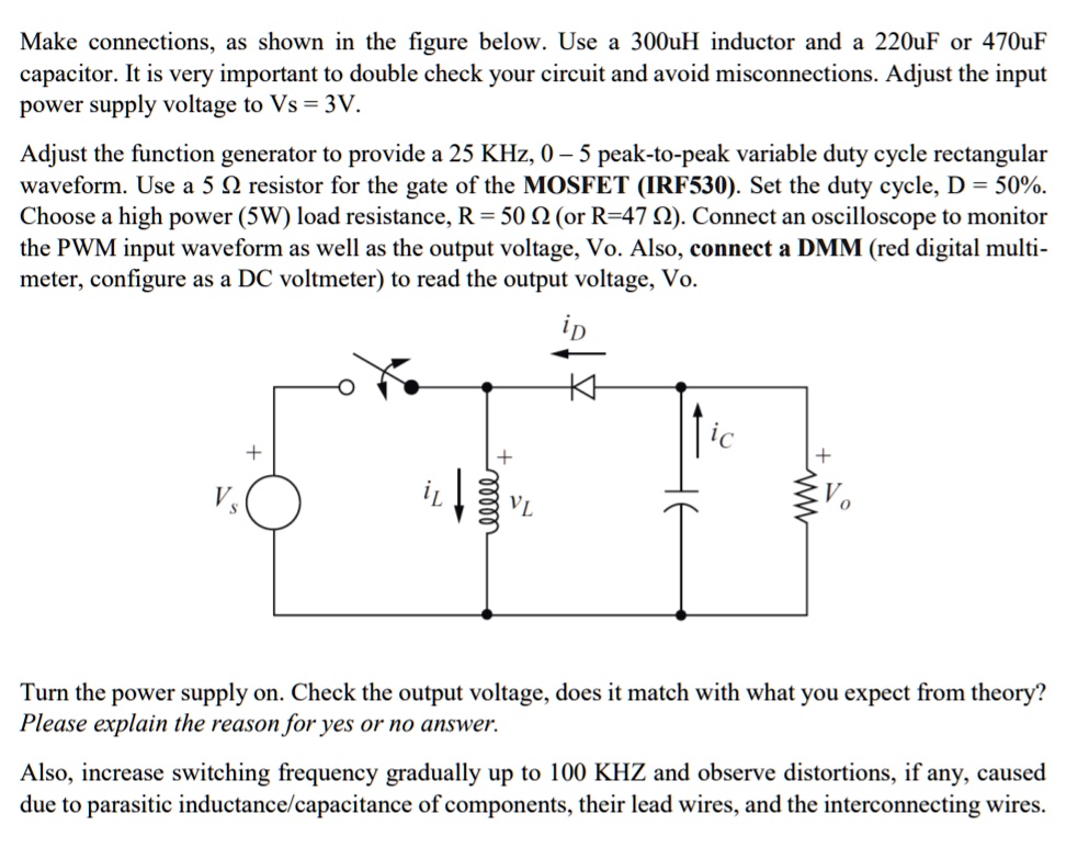 SOLVED Please calculate the voltage ripple of the buckboost converter