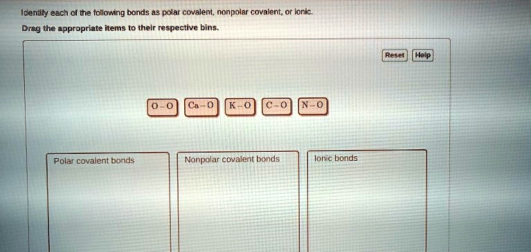 SOLVED: Izentiy each of the " followng bonds as polar covalent ...