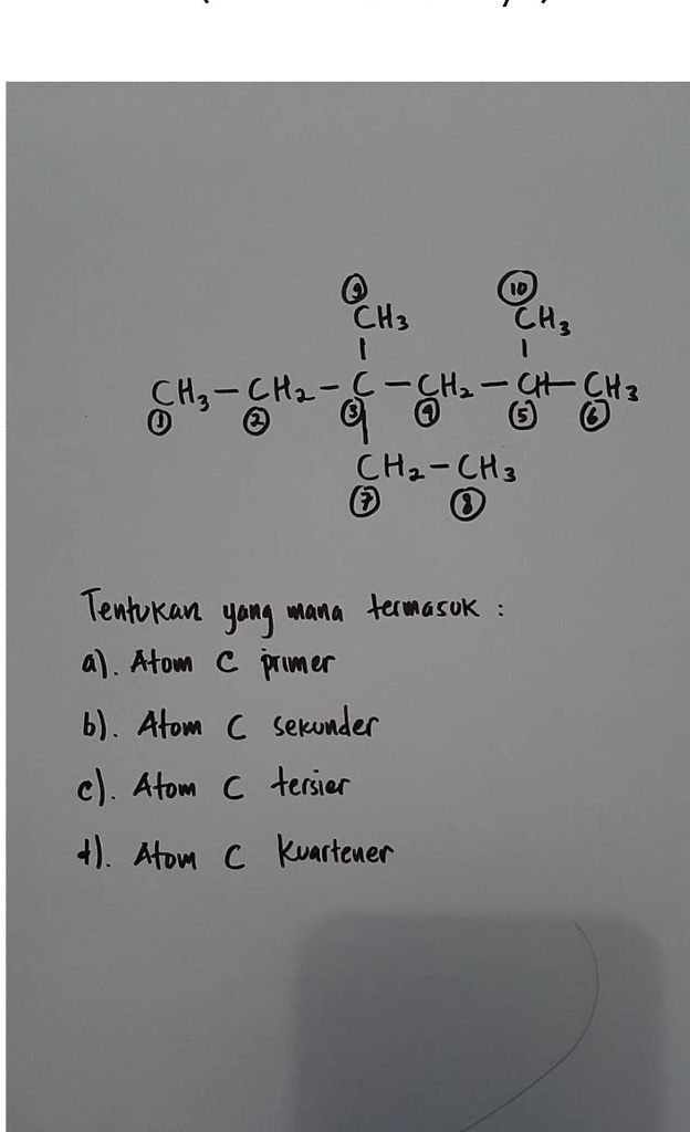 Solved Dalam Senyawa Hidrokarbon Yang Menjadi Atom Pusat Dari Senyawa