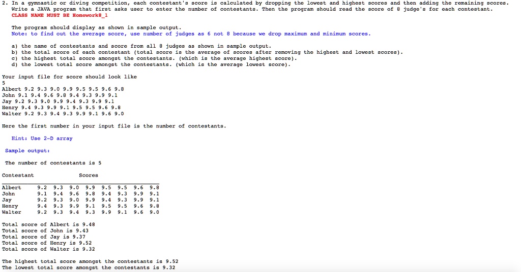SOLVED: Please do not use classes or splits, also please use command ... image.