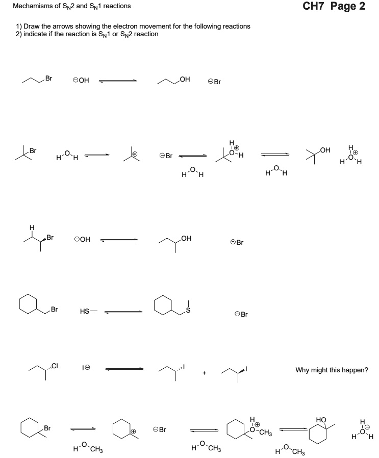 Draw A Mechanism 2 Steps For The Following Reaction [GET ANSWER] mechamisms of sn2 and sn1 reactions ch7 page 2 draw the